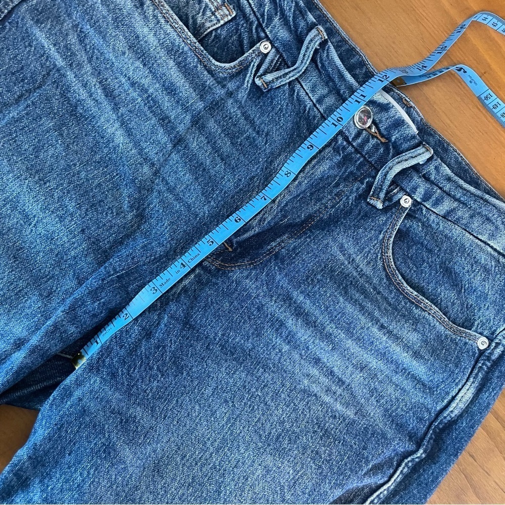 Good American Good Curve High Waist Raw Hem Straight Leg Jeans Womens 4/27 - Picture 7 of 10